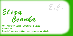 eliza csonka business card